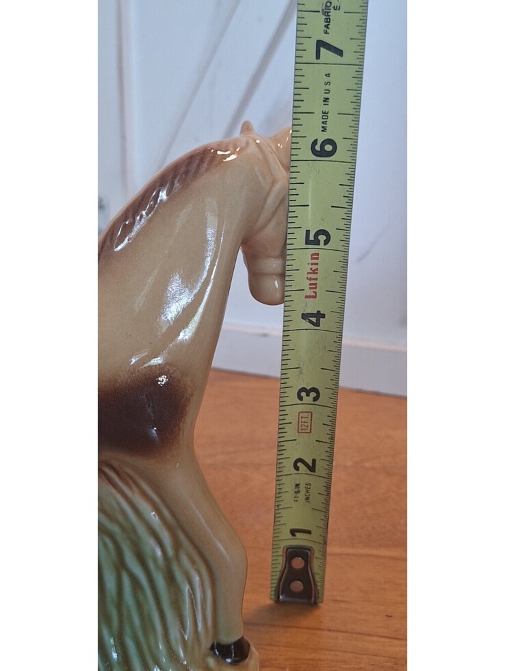 Vintage Ceramic Porcelain Horse Figurine 6.5"H X 6"L X 2.5"W - Picture 8 of 9